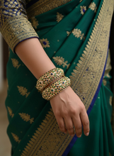 Load image into Gallery viewer, Jadau "Neelkamal" Bangles