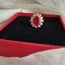 Load image into Gallery viewer, Hyderabadi Jadau "Rubeena" Ring