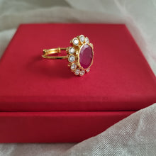 Load image into Gallery viewer, Hyderabadi Jadau "Rubeena" Ring