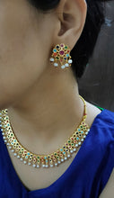 Load image into Gallery viewer, Jadau Hyderabadi "Panchratna" Necklace Set
