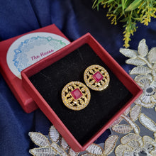Load image into Gallery viewer, Jadau "Rani" Earrings (Studs)