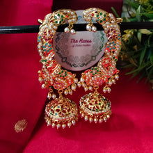 Load image into Gallery viewer, Jadau "Cuff" Earrings (Karnphool)