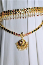 Load image into Gallery viewer, Panchratan &amp; Gul Necklace Set Combo
