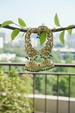 Load image into Gallery viewer, Jadau "cuff" Earrings(Karnphool)- white
