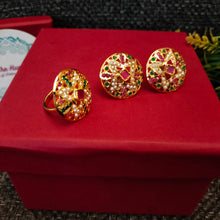 Load image into Gallery viewer, Sitara Ring &amp; Earrings combo
