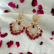 Load image into Gallery viewer, Hyderabadi Jadau &quot;Gulab&quot; Earrings
