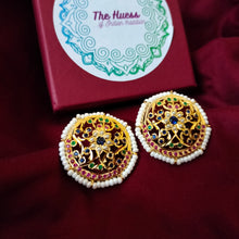 Load image into Gallery viewer, Jadau "Manjari" Stud Earrings
