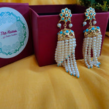 Load image into Gallery viewer, Hyderabadi Jadau &quot;Neelima&quot; Jhumki
