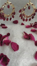 Load and play video in Gallery viewer, Hyderabadi Jadau &quot;Gulab&quot; Earrings
