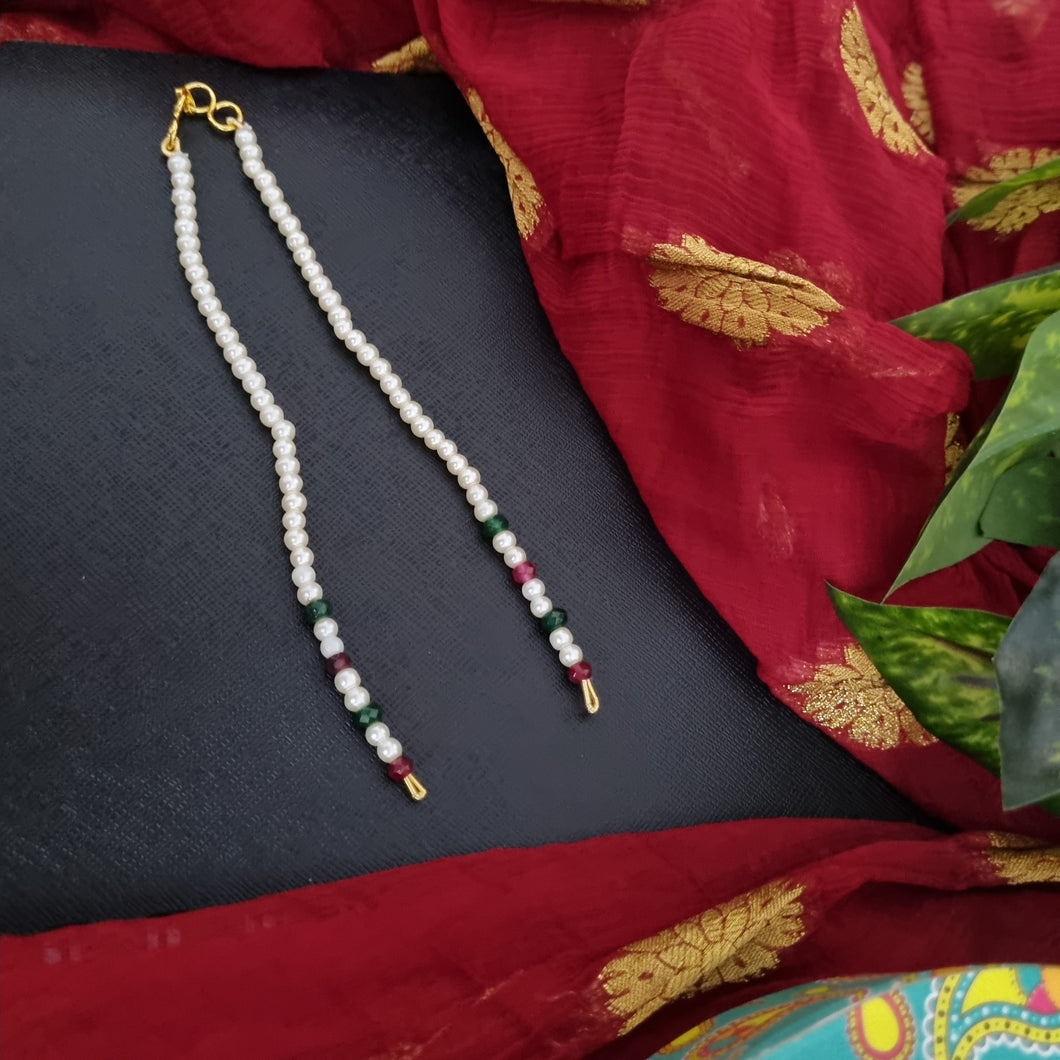 Ear- chain - White+Red+Green